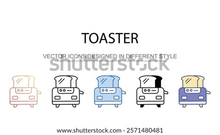 Toaster icon design with white background stock illustration