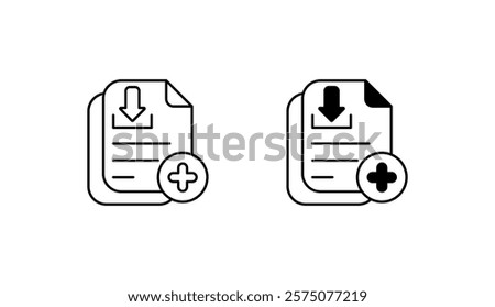 Be The First To Add icon design with white background stock illustration