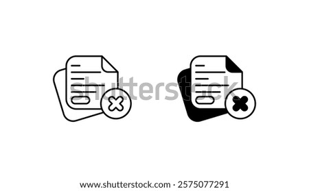 No Notes Added icon design with white background stock illustration