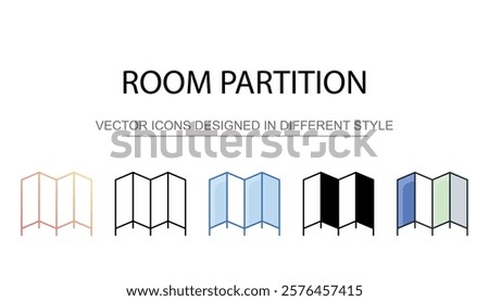 Room Partition icon design with white background stock illustration