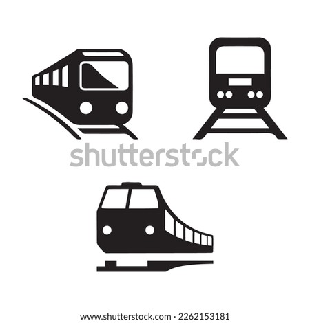 Rail transport Icons,train icon, illustration front view design template.Modern Transportation sign Isolated 