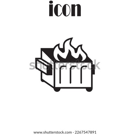2020 dumpster fire with wheel t-shirt design template print on demand.Dumpster Fire Filled Outline Icon.