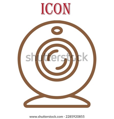 Digital webcam icon design isolated on white background.Digital Webcam line icon. linear style sign for mobile concept and web design. webcam video call.