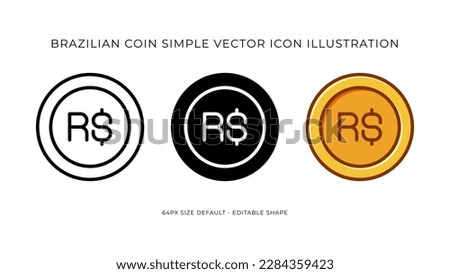 Real Coin Simple Vector Icon Illustration