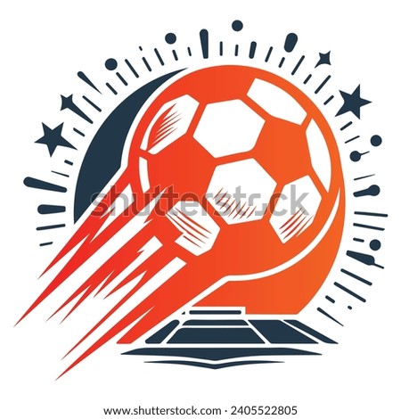 Football With Unique Style Vector Illustration 