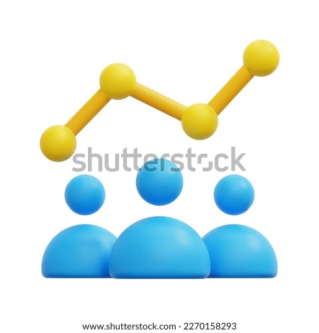3d team analytic icon vector. Isolated on white background. 3d team, teamwork and business concept. Cartoon minimal style. 3d teamwork icon vector render illustration.