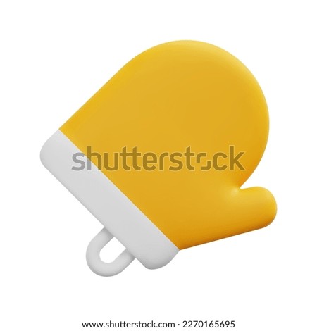 3d kitchen glove icon vector. Isolated on white background. 3d kitchen, tool and equipment concept. Cartoon minimal style. 3d kitchen icon vector render illustration.