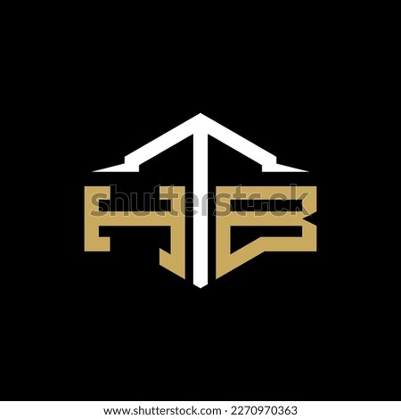 HTB Unique abstract monogram geometric vector logo design. HTB creative initials letter logo concept. HTB letter design.