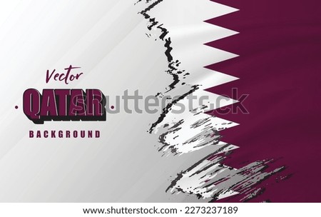 Qatar flag vector background: Perfect for social media, greeting cards, posters, banners, promotions and backgrounds.