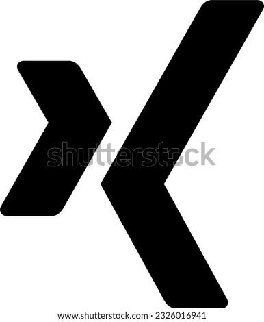 Presenting abstract xing Brand Logo