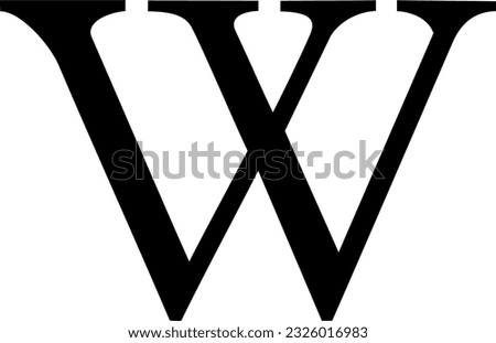 Presenting abstract wikipedia-w Brand Logo