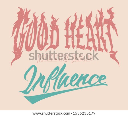 Good Heart typographic print design