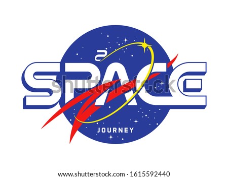 A Space Journey slogan t shirt print design