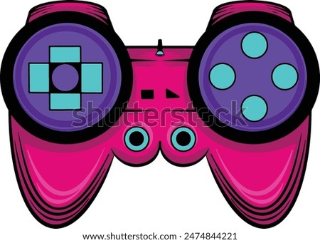 classic game!
The controller has a shape commonly found on classic game controllers.
There are two large round parts on the left and right which house the navigation buttons and action buttons.