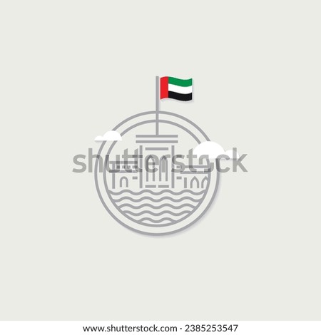 logo UAE national day. tr Arabic: Spirit of the union United Arab Emirates National day