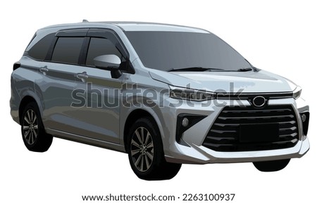 modern silver SUV modern art design detail isolated graphic logo icon vector template minibus large travel luxury car 3d vector element isolated white background