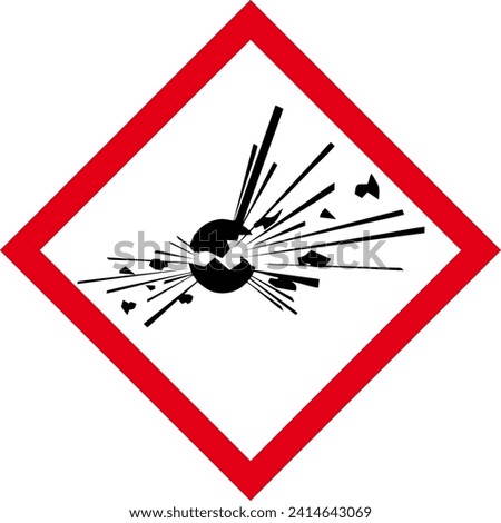 ghs hazardous explosive transport icon, warning symbol ghs - sga safety sign, pictogram, explosive or self-reactive