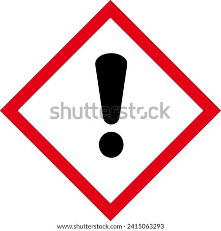 ghs hazardous, transport icon, warning symbol ghs - sga safety sign, pictogram,exclamation mark, substances absorbed through skin or respiration and can cause damage to human health