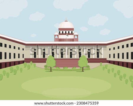 Supreme Court of India Building Illustration