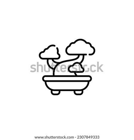 bonsai icon with black color