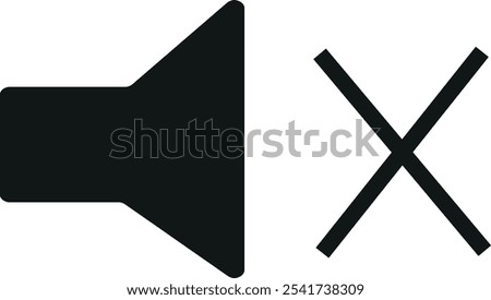 Speaker Volume Mute Symbol Icon Vector Design Illustration
