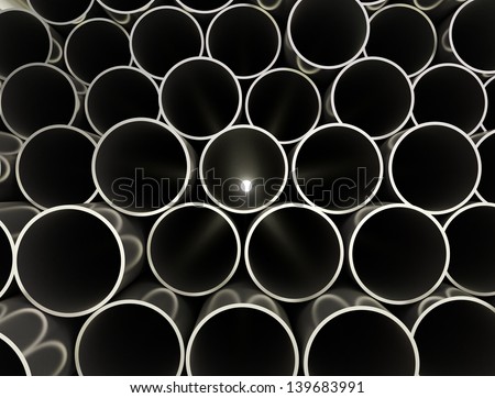 metal tube background front view
