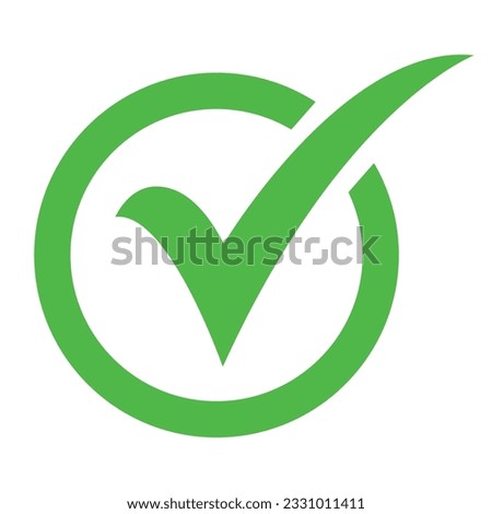 Green check mark icon vector