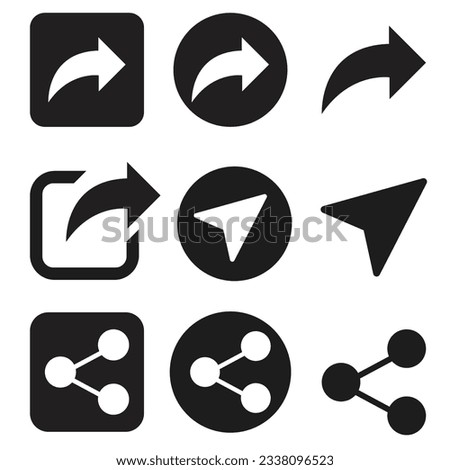arrow icons set, share icons vector