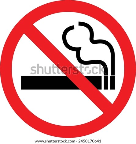 no smoking sign with cigarette