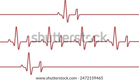 heart beat on e c g cardiogram vector