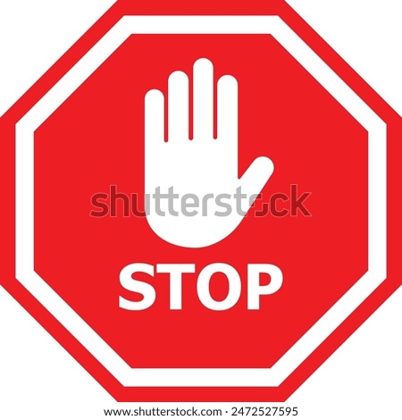 stop hand sign vector printable design