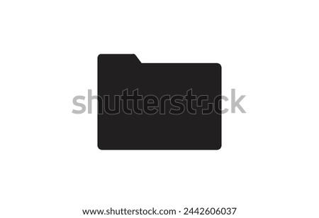 Folder glyph vector icon isolated Folder stock vector icon for web, mobile app and design