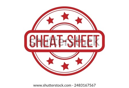 Cheat sheet Rubber Stamp Seal Vector illustration isolated on white background