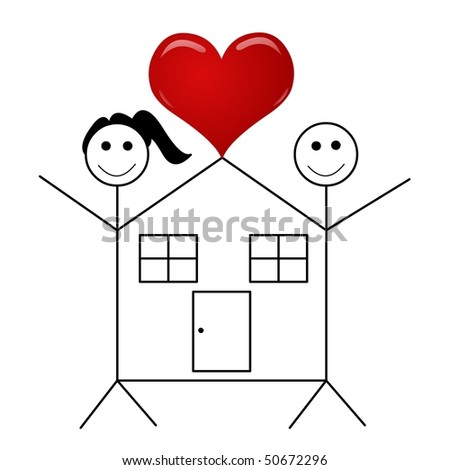 Stick Couple Stock Vector Illustration 50672296 : Shutterstock