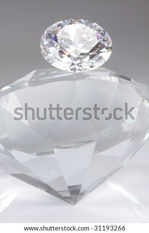 Diamond on diamond shape glass
