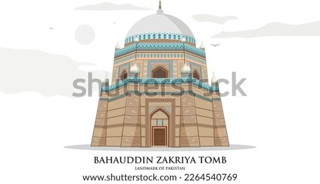 Tomb of Hazrat Shah Rukn-e-Alam
Multan Pakistan in white background