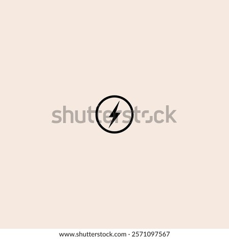 Lightning icon flat vector design.