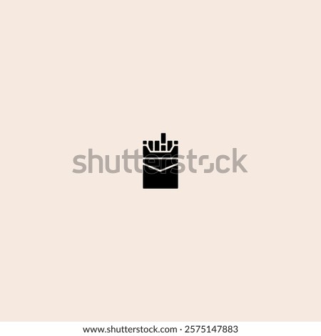 Cigarette pack icon flat vector design.