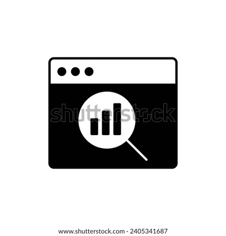 Precision Insights: Streamlined Web Icons for Data Analysis, Statistics, and Analytics - Minimalist black fill Collection in Vector Illustration. calculator, data, database, discover, focus, gear