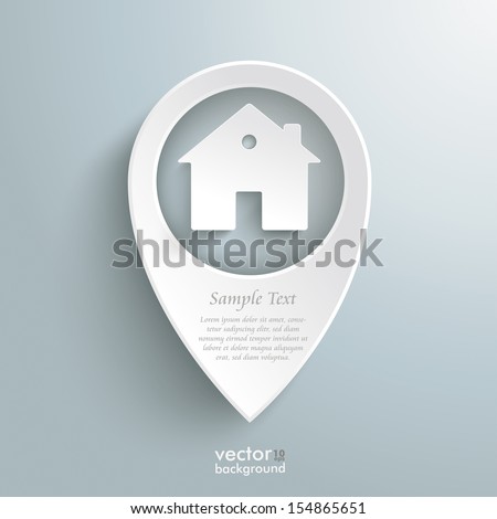 Infographic with white location marker on the grey background. Eps 10 vector file.