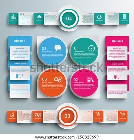 Infographic design on the grey background. Eps 10 vector file.