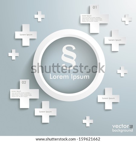 Infographic with white rings on the grey background. Eps 10 vector file.