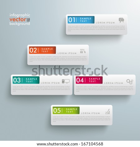 White rectangles on the grey background. Eps 10 vector file.