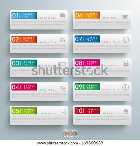 White rectangles on the grey background. Eps 10 vector file.