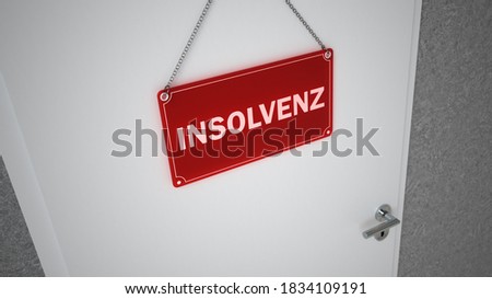 Similar – Image, Stock Photo Budget in liquidation door