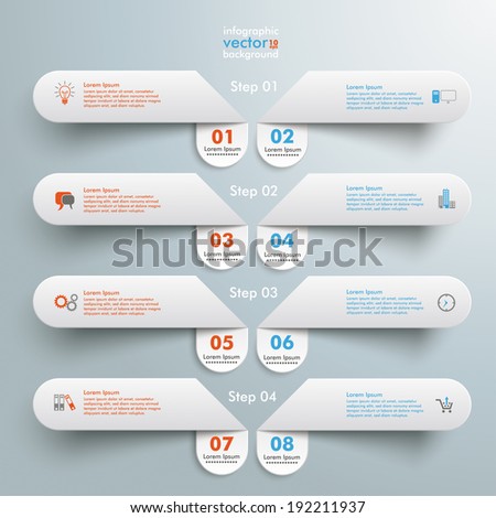 3 white banners infographic on the grey background. Eps 10 vector file.