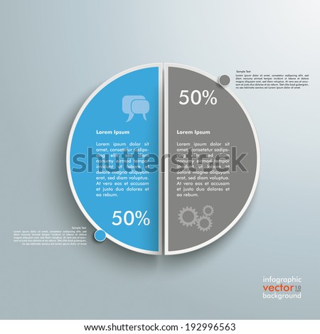 Circle diagram on the grey background. Eps 10 vector file.