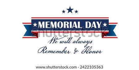 Memorial Day  header. Eps 10 vector file. 