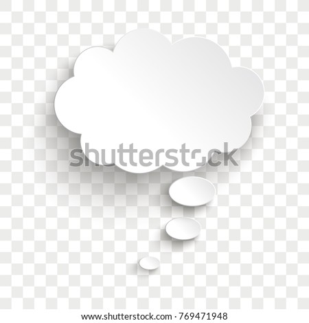 Infographic design white thought bubble on the checked background. Eps 10 vector file. Stock foto © 