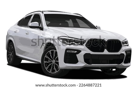 Luxury premium realistic suv mpv coupe sport colour black white elegant new 3d car urban electric x5 m3 x6 power style model business work modern art design vector template isolated background